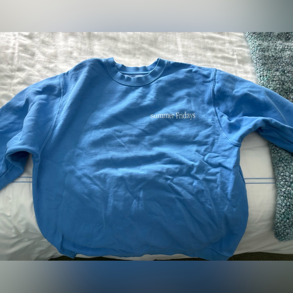 Summer Fridays Vibrant Blue Pullover